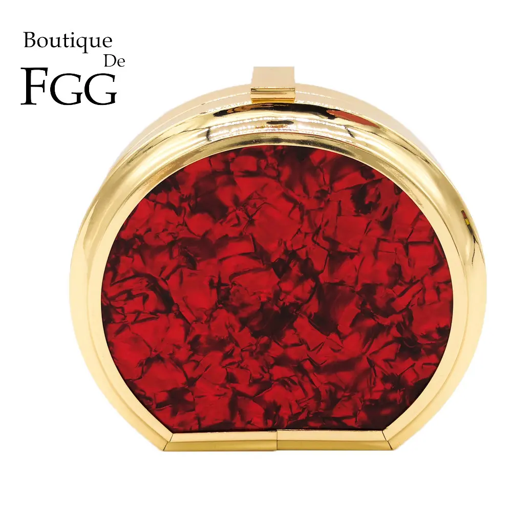 

Boutique De FGG Women's Fashion Marble Acrylic Evening Clutch Bag Wedding Party Prom Hard Case Handbag Purse Bolsa Feminina