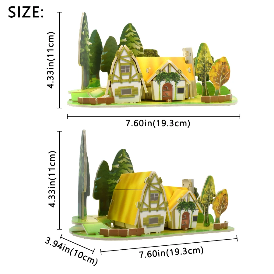 Лесная хижина 3D головоломка игрушки DIY Детская палатка наборы для моделирования сборочные игрушки для детей Семейные игры хобби