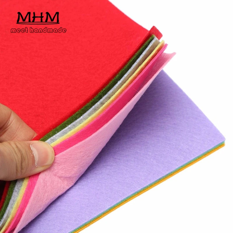 A4 Scrapbook Paper Mix 10Colors/set Non Woven Felt Fabric Sheets Fiber
