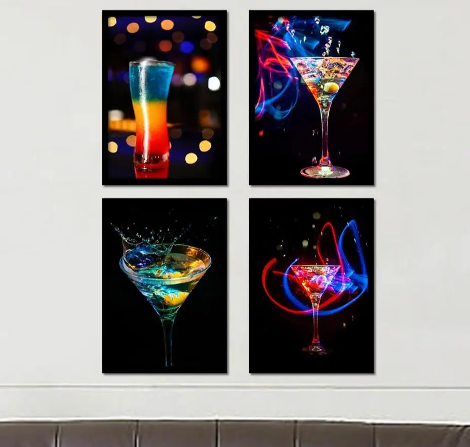 Modern Bar Decor Giclee Wall Art Oil Painting(No Frame) On Canvas