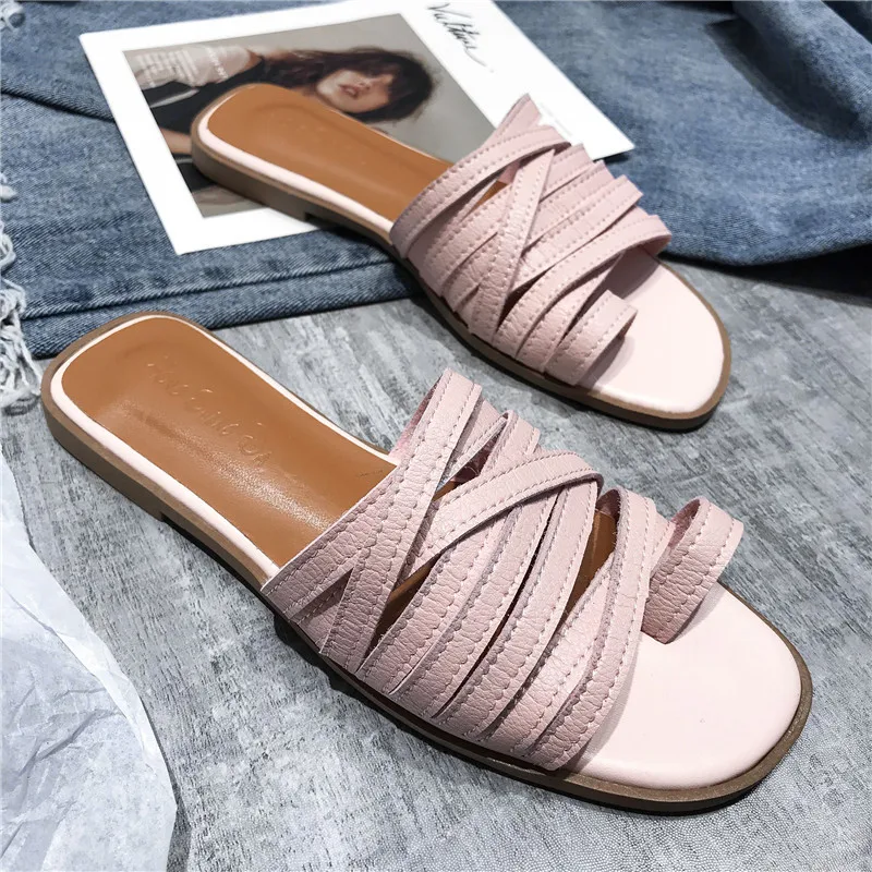 

HEEGRAND Fashion Women Summer Slippers Flat Heel Candy Colors Beach Shoes Female Roman flip flops Casual Holiday Sandal XWT1809