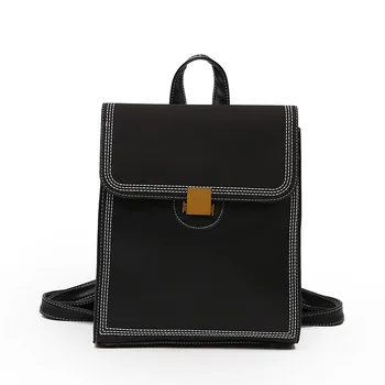 

Korean fashion academy style single shoulder dual shoulder bag Retro style student bag simple Pure color Compound knapsack