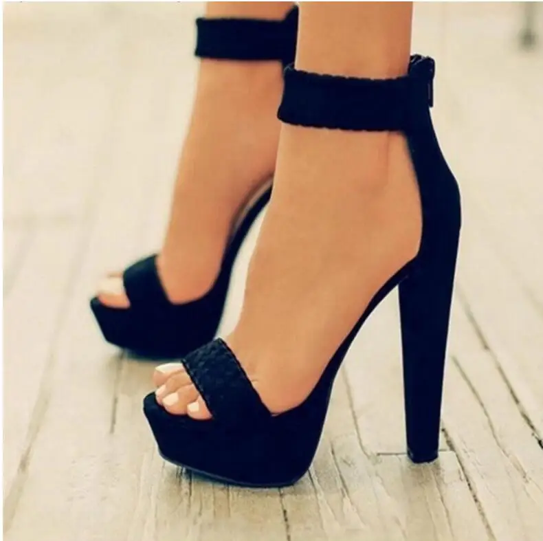 

Women Shoes Women Pumps Summer Fashion New Women Sandals 12CM High Heels Peep Toe Sandals Braided Foot Ring Ankle Strap Sandals