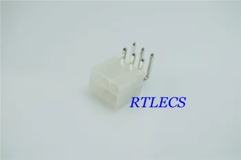 

100pcs Mini-Fit Connector 4.20 mm 0.165" Shrouded Male Pin Dual Row 2x3 Pin 6 Position Header Connector right Angle Through Hole