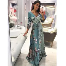 2019 Summer Women Evening Long Floral Print Dress Boho Beach Maxi Dress Tunic Party Dress Vestidos 2019 Summer Women Evening Long Floral Print Dress Boho Beach Maxi Dress Tunic Party Dress Vestidos