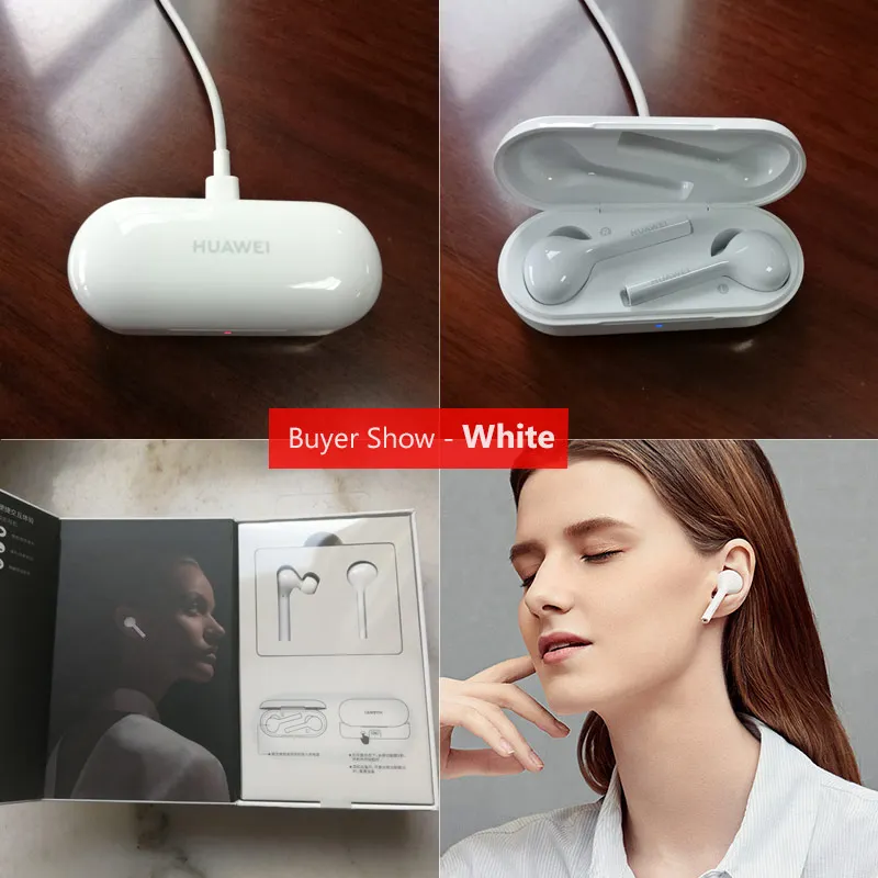 Original HUAWEI FreeBuds Wireless Bluetooth Earphone with Mic Music Driving Sport Fashion Touch Headset Handfree Dynamic+Balance