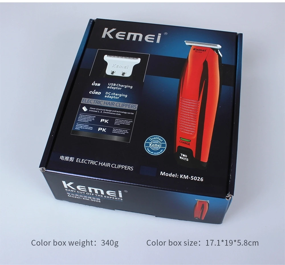 Kemei 5026 профессиональная машинка для стрижки волос Для мужчин триммер DIY резак