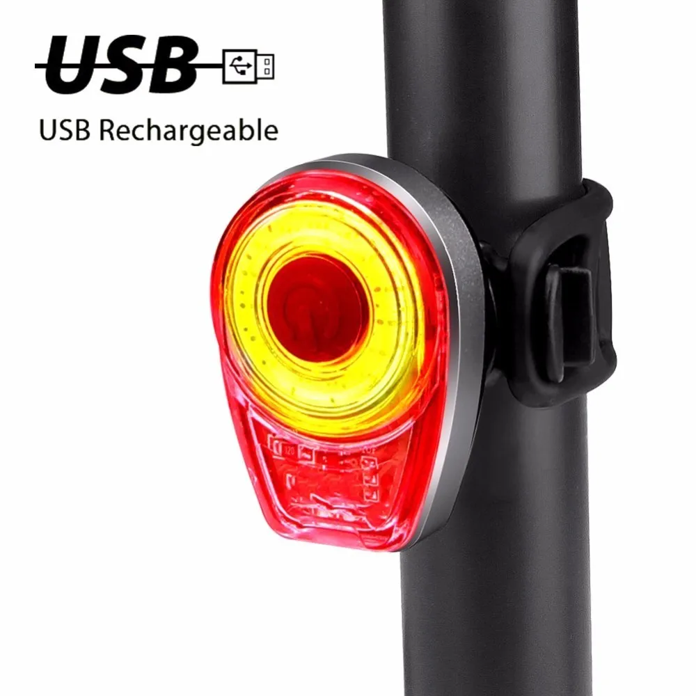 

Bicycle Tail Light USB Charging Safety Warning Light LED Round MTB Rear Back Lamp Bike Accessory