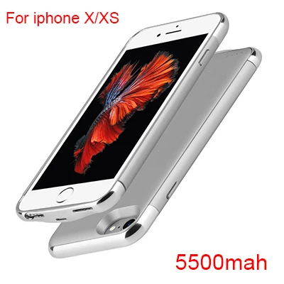 Slim Ultra Thin Battery Charger Case For iPhone 8 7 6 6s Plus Power Bank Battery Charger Phone Case For iPhone 6 6 s 7 8 X XS - Цвет: For iphone X XS