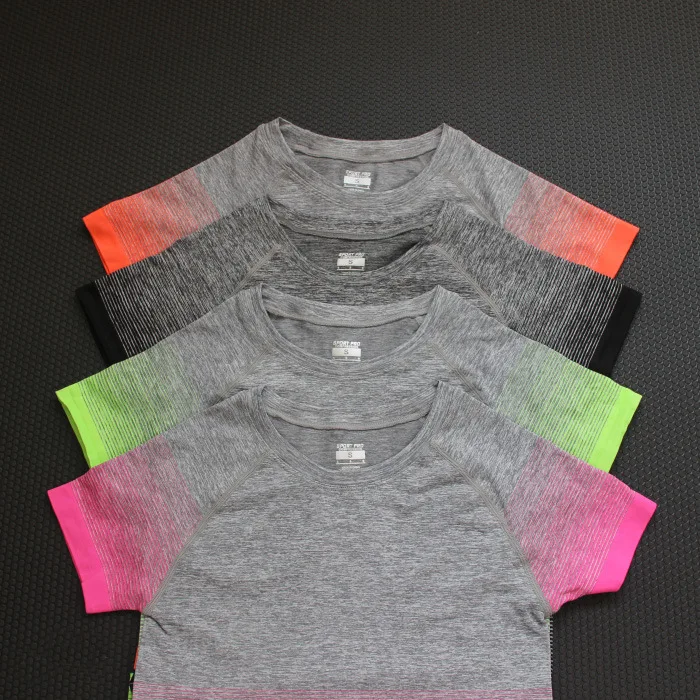 Gimnasio de Deporte de las mujeres camisas rápido seco camiseta de Running de manga ropa de Fitness camisetas y Tops de Deporte Mujer P096 Gimnasio de Deporte de las mujeres camisas rápido seco camiseta de Running de manga ropa de Fitness camisetas y Tops de Deporte Mujer P096