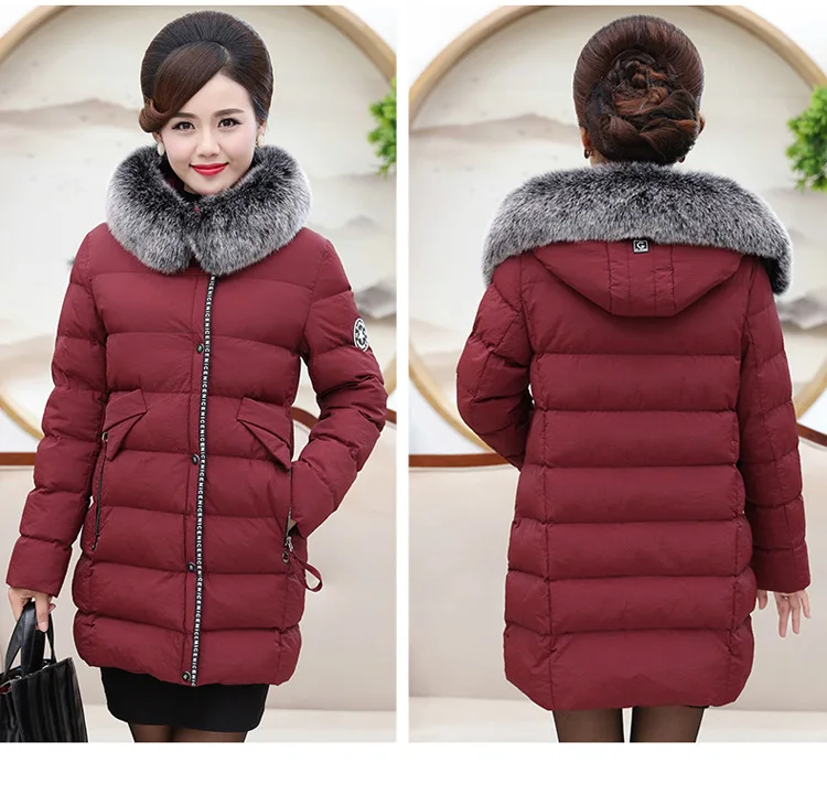 Old Ages Women Long Jackets Winter Cotton Padded Thickened Coat For Grandma Plus Size 4XL Warm Jackets Aged Ladies Overcoat CH594 (5)