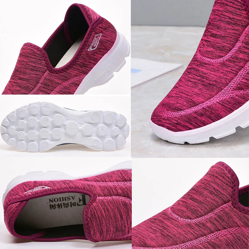 Женская беговая Обувь; сетчатая воздухопроницаемая повседневная обувь без застежки; удобная подошва; спортивная обувь для улицы; zapatos deportivos de mujer;# g4