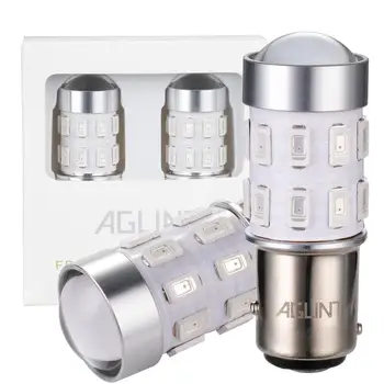 

AGLINT 2PCS BAY15D 1157 LED Car Bulbs High Power 24 SMD 5730 Chips For Auto Car External Light Brake Light Lamps Red 12V 24V