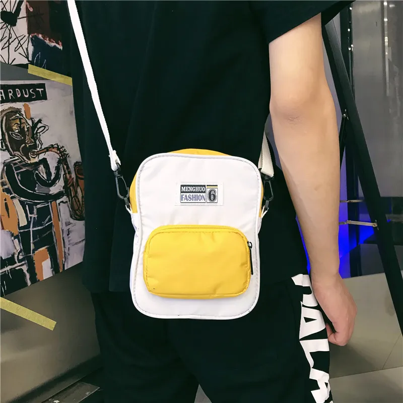 Menghuo Brand New Fashion Women Handbag Panelled Shoulder Bag Leisure Nylon Men Messenger Bag Female Crossbody Bags for Boys BagIMG_6032