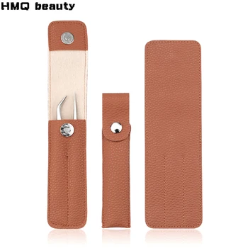 

Professional storage for eyelash extension tweezers eyelash extension tools leather bag for tweezers portable safe makeup tools