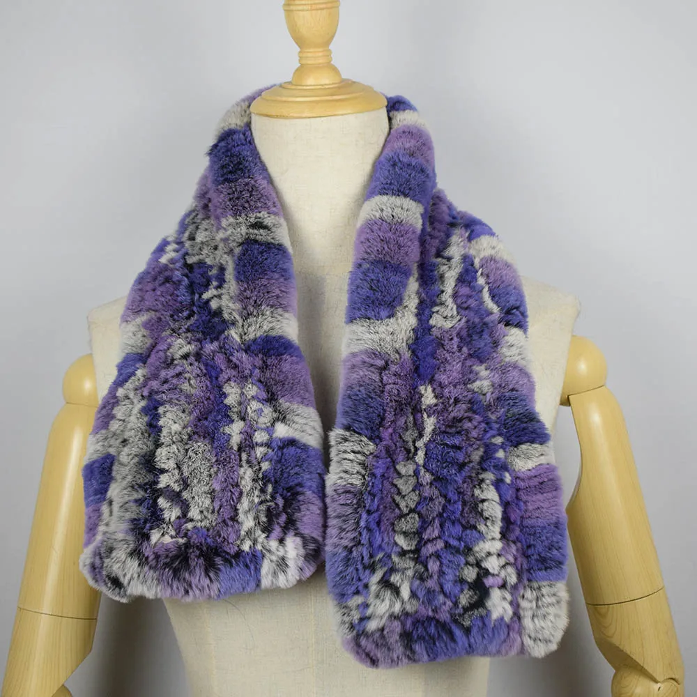 rex rabbit fur scarf short 9