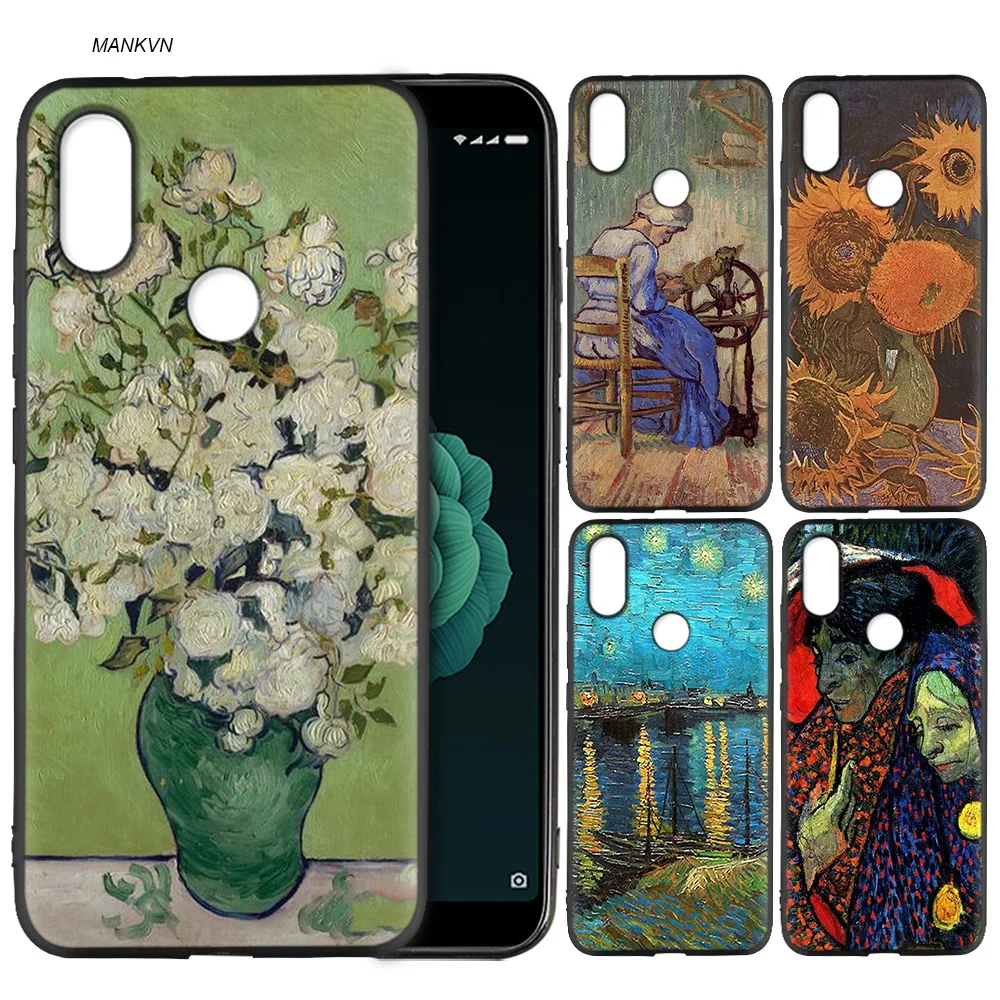 

Silicone Soft Case Cover for Xiaomi A2 Lite A1 Redmi S2 Note 5 Plus 6 6A 4 4X Pro Poco F1 Van Gogh art painting
