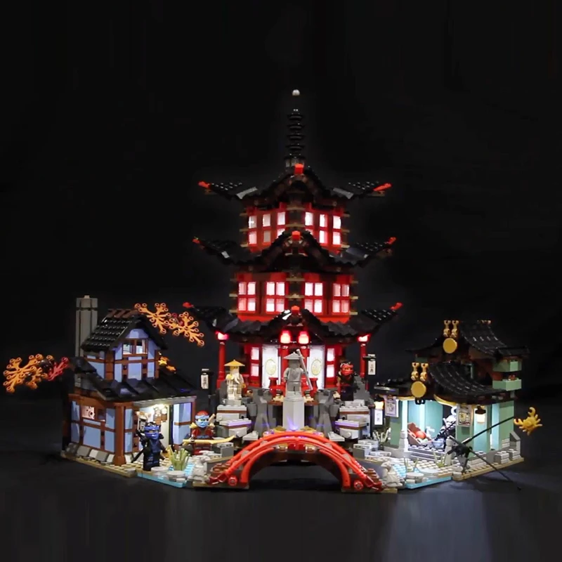 

Led Light For Lego 70751 Building Bricks Blocks Movie Compatible 06022 Ninja TEMPLE OF Airjitzu Toys( light with Battery box)