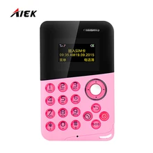 Neueste mini card phone aiek/aeku m8 low radiation bluetooth nachricht farbe bildschirm kindertasche handys pk aiek m5 e1 C6