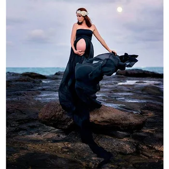 

2018 Brand Summer Pregnant Women Photography Props Dresses Off Shoulder Dress Shoulderless Maternity Clothings Maternity Dress