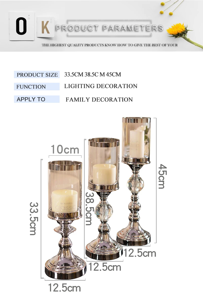 christmas candle holder candy bar wedding centerpieces (4)