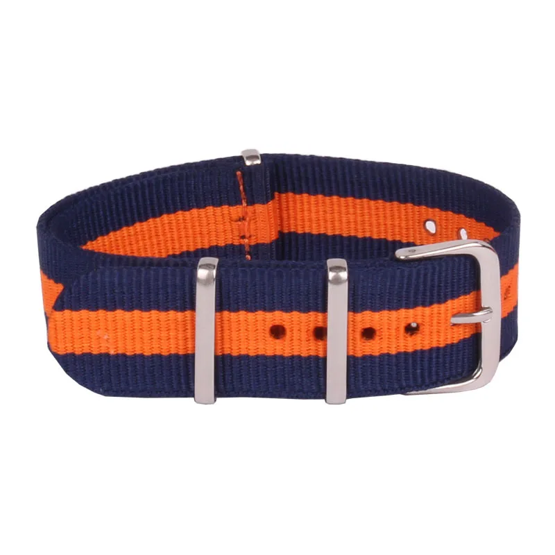 

Popular New 2014 Watch 18 mm Army Navy Orange Military nato fabric Woven Nylon watchband Strap Band Buckle belt 18mm accessories