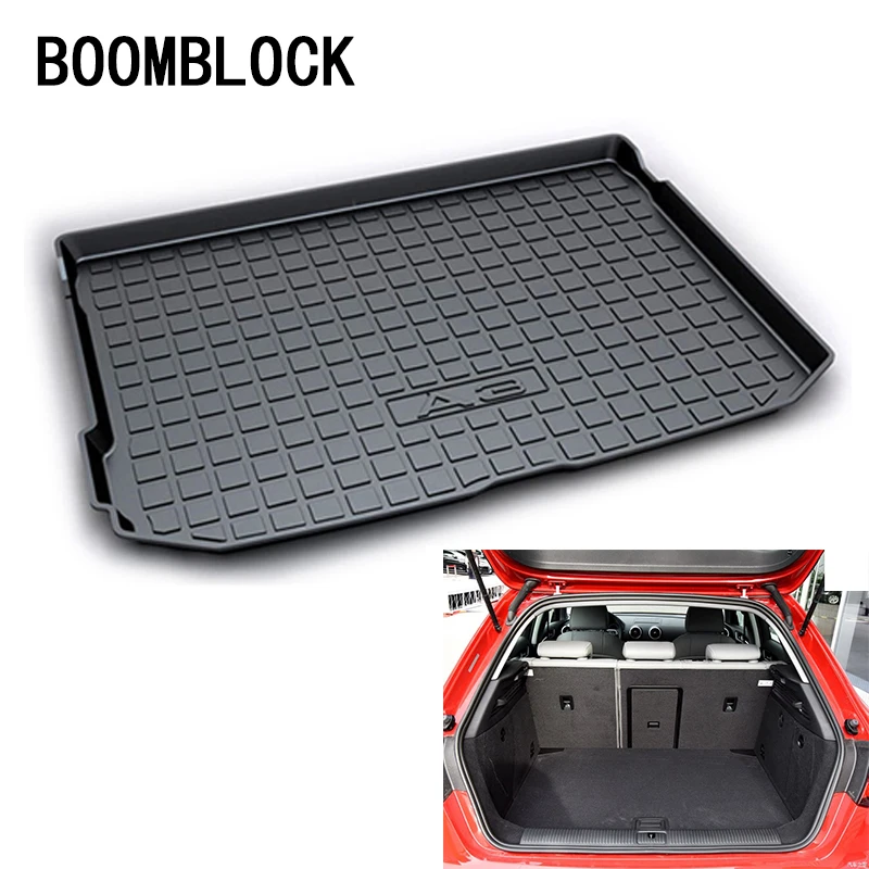 

BOOMBLOCK For Audi A3 Hatchback 2014-2018 Waterproof Anti-slip Car Trunk Mat Tray Floor Carpet Pad Protector Auto Accessories