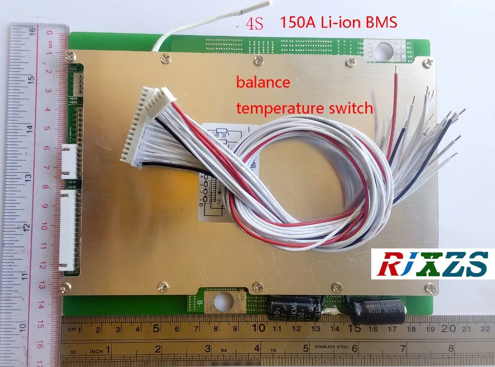 4S 150A lipo литий-полимерный БМС/PCM/PCB Батарея защиты доска для 4 упак. 18650 Li-Ion Батарея ячейки w/баланс w/Temp