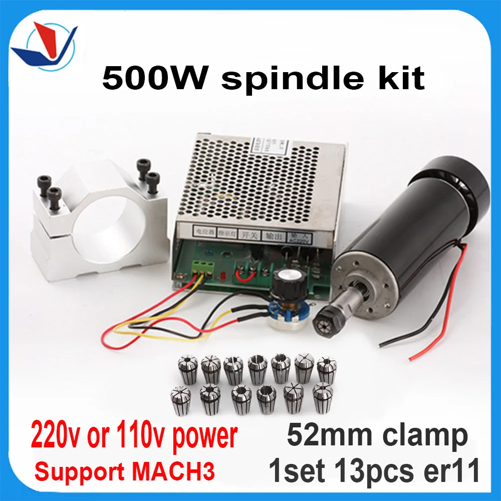 Buy 500W cnc spindle air cooled spindle motor 500w