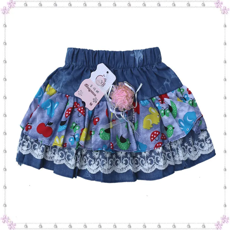 baby girl clothing girls skirts denim children embroidery flower kids