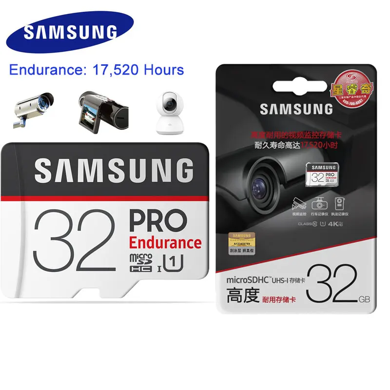 Дешевый SAMSUNG Micro SD 32 ГБ Microsdhc выносливость видео мониторинг карты памяти для HD камера видеорегистратор Drone Carte Micro ГБ SD 32 Гб TF карта