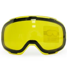 Original Yellow Graced Magnetic Lens for ski goggles GOG 2181 anti fog UV400 spherical ski glasses
