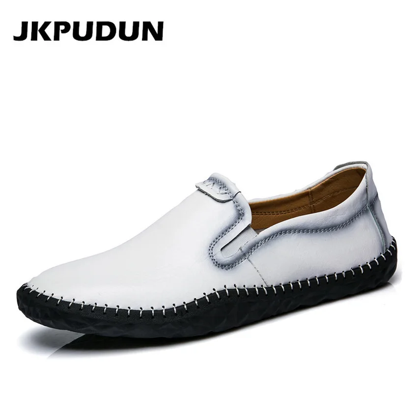 JKPUDUN Italian Mens Boat Shoes Casual Penny Loafers Designer Fashion