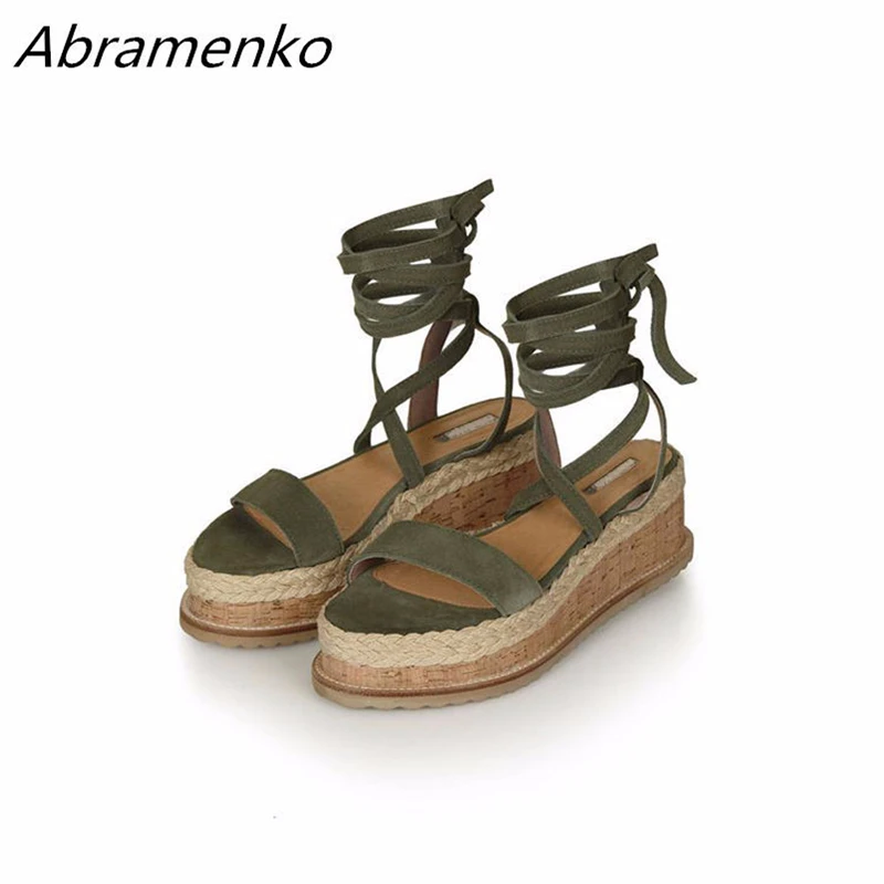 sandalia plataforma tiras cruzadas