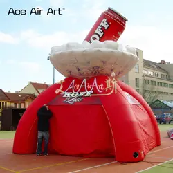 Креативный дизайн надувной паук купольная палатка, станция для мероприятий купольная палатка со съемной дверью на молнии и кофейная