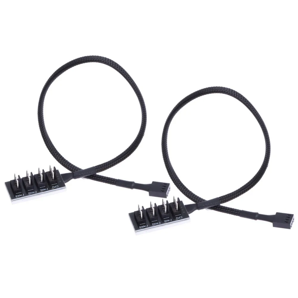1pcs PC Cooler Cooling Fan Power Cable 1 Female to 4 Male 4Pin Socket