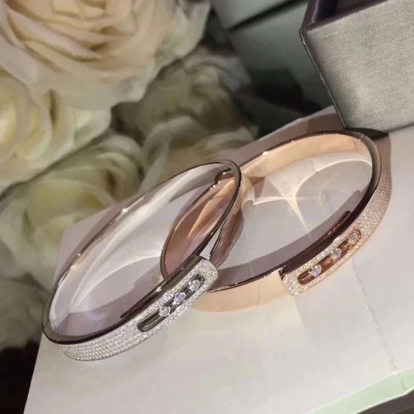 Brand Pure 925 Sterling Silver Feminine Jewelry Open Bracelet Jewelry