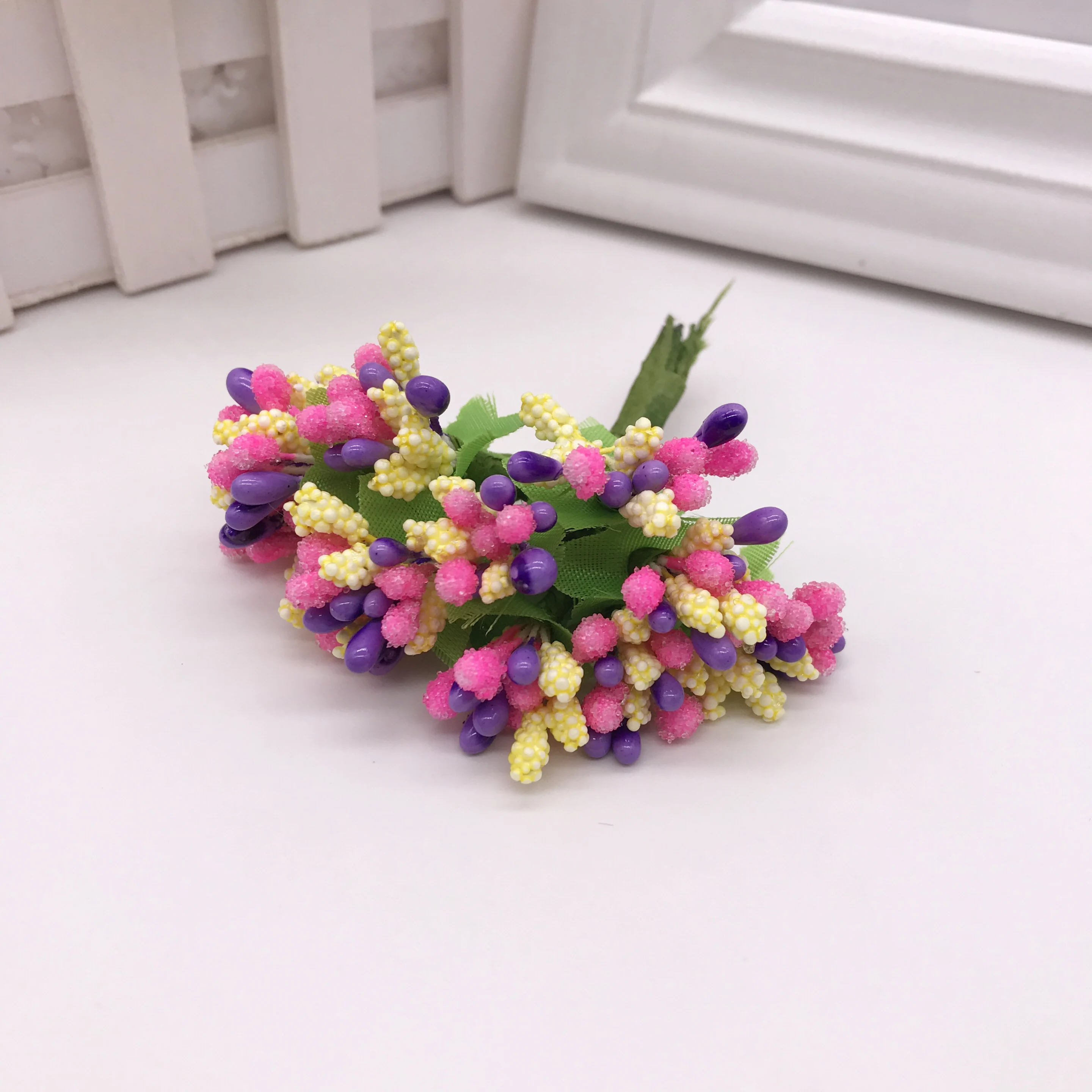 12 шт./лот ручной работы Искусственные цветы Stamen Sugar Свадебные вечерние украшения