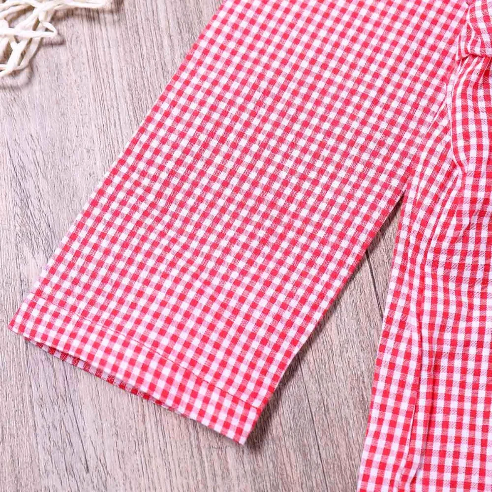 Нарядные платья в клетку для маленьких девочек vestido infantil детское платье с бантом