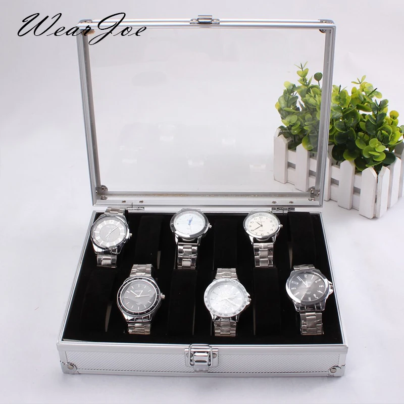 Luxury Substantial Aluminium Square Wrist Watch Storage Packaging Box