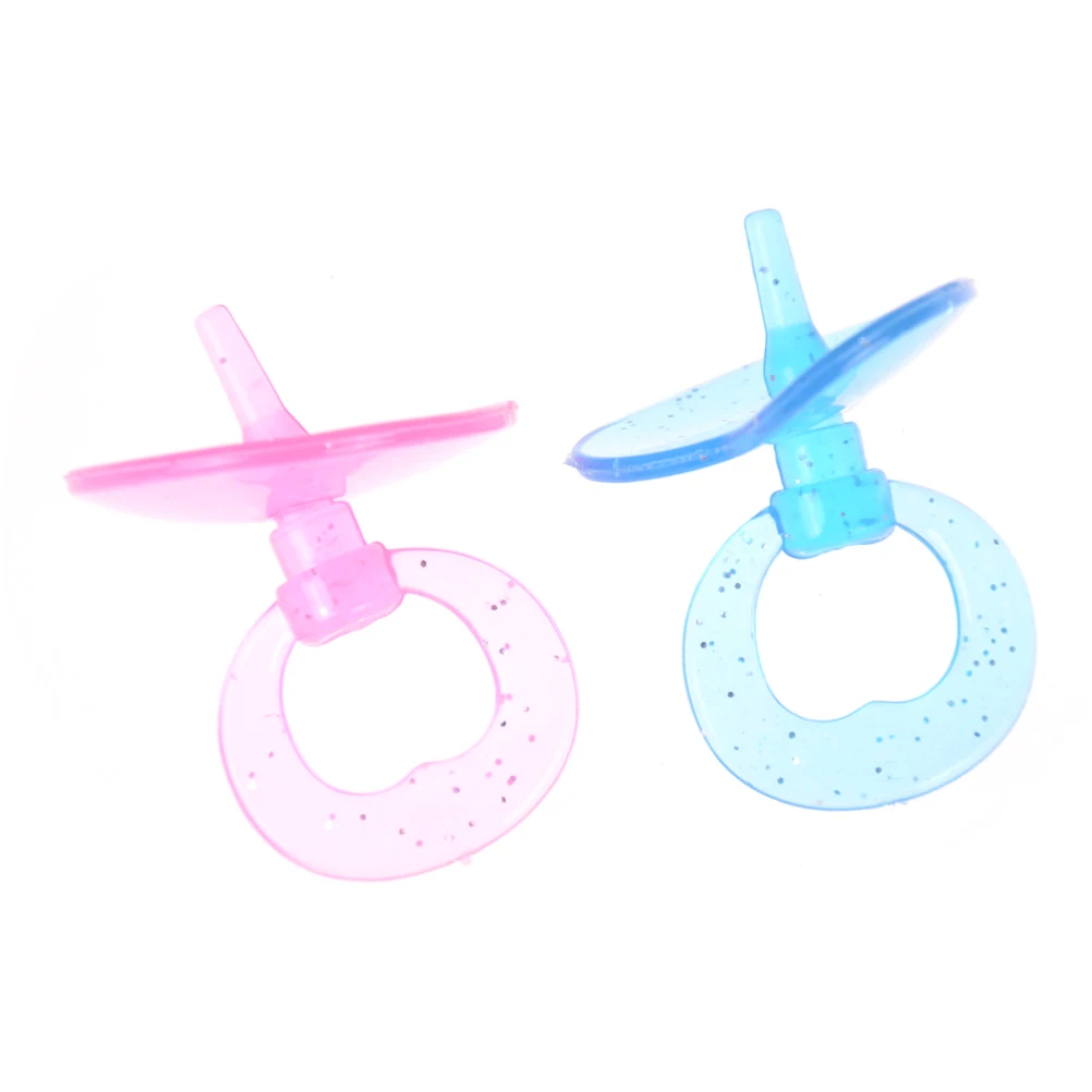 2pcs Baby Doll Pacifier Bottle For Nursery Doll House Feeding