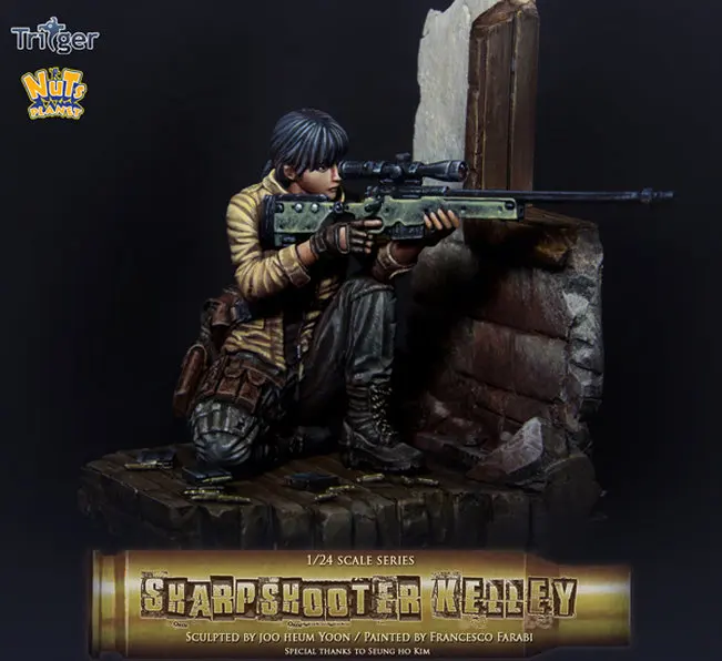 [Loong Way Miniatures] Nuts Planet Sharpshooter Келли 75 мм миниатюрные из полимерной смолы