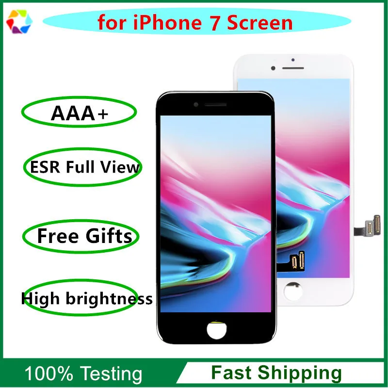

10 Piece AAA+ Quality Full LCD for iPhone 7 Display Screen and Touch Digitizer Assembly ,Black White