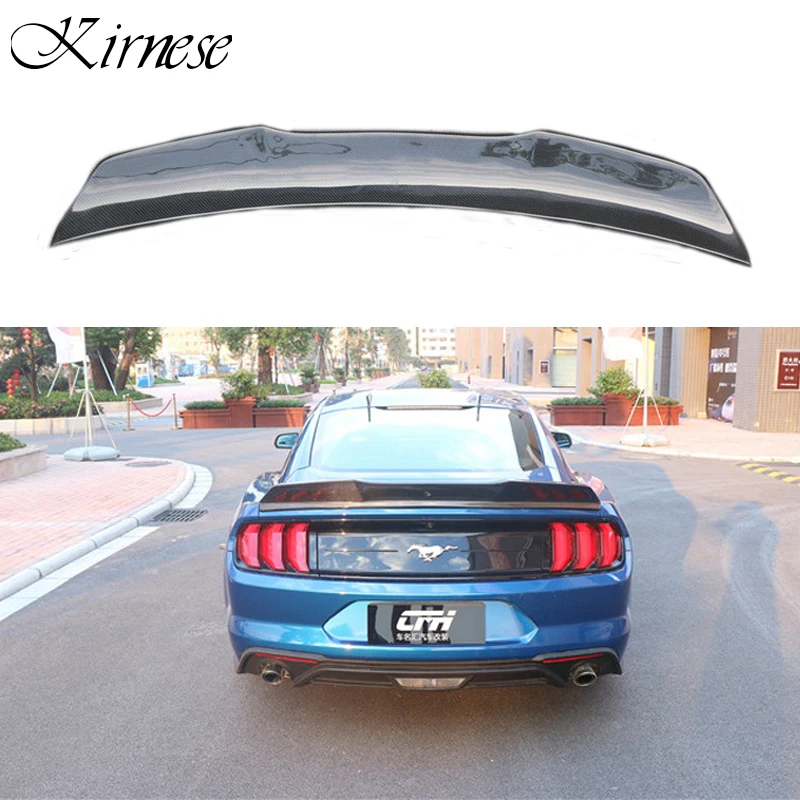 

Kirnese Car Accessories Car Trunk Decoration Tail Wing Carbon Fiber Rear Wing Spoiler Fit For Ford Mustang Coupe 2015 - UP