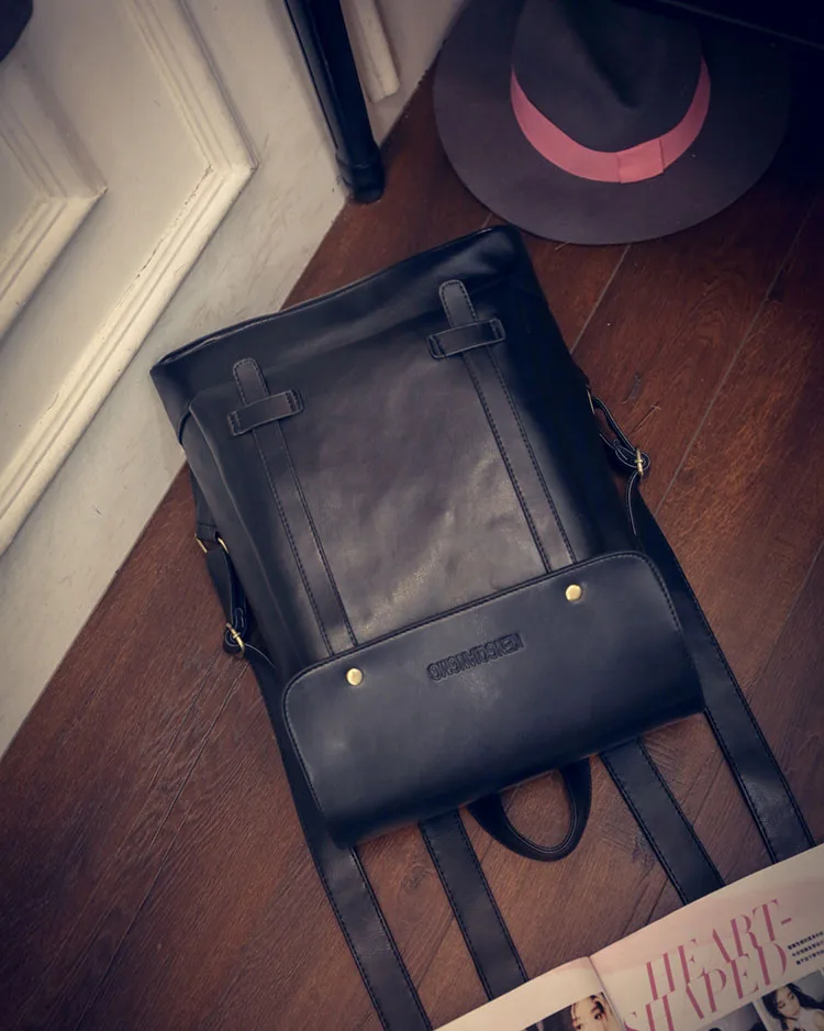 Брендовый Водонепроницаемый женский рюкзак из искусственной кожи в консервативном стиле, простой дизайн, повседневный мужской рюкзак для ноутбука, мужской повседневный рюкзак Mochila