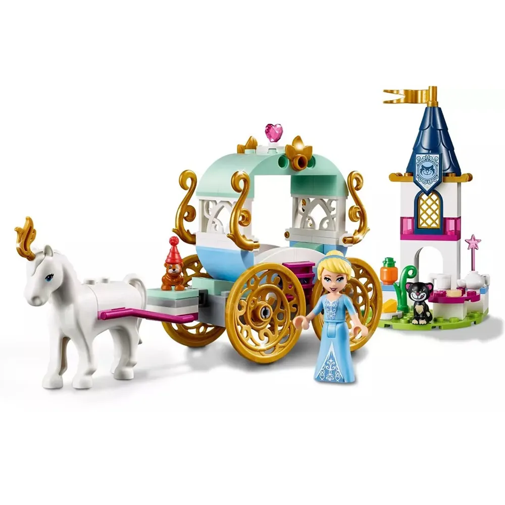 

2019 Fairy Princess Cinderella's Carriage Ride Figures Building Blocks Bricks Kids Toys Compatible With Lego 41159