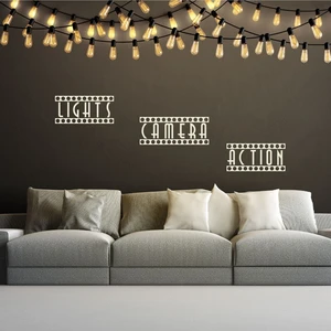 Home theater vinyl wall applique art decoration movie room lamp sticker wall art Nursery Kids Room Home Decor Wall Sticker U846 Home theater vinyl wall applique art decoration movie room lamp sticker wall art Nursery Kids Room Home Decor Wall Sticker U846