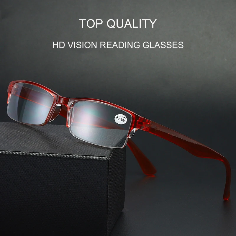 LS JOHN, ультралегкие очки для чтения с половинной оправой, для женщин и мужчин, бизнес, анти-голубые лучи, компьютерные очки, дальнозоркость+ 4,0 для чтения