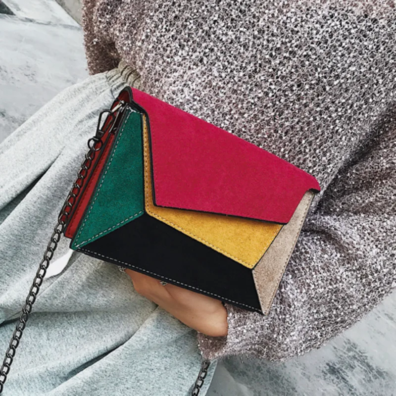 

Super Seabob 2018 New Pattern Fashion All-matching Single Shoulder Pacakge Irregular Messenger Chain Small Square Satchel DA380