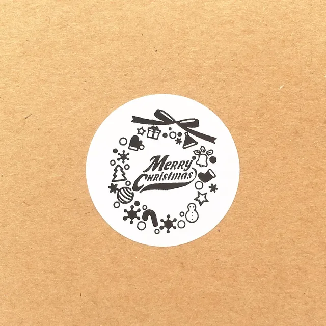 aliexpress com buy 3 5cm white paper merry christmas stickers diy